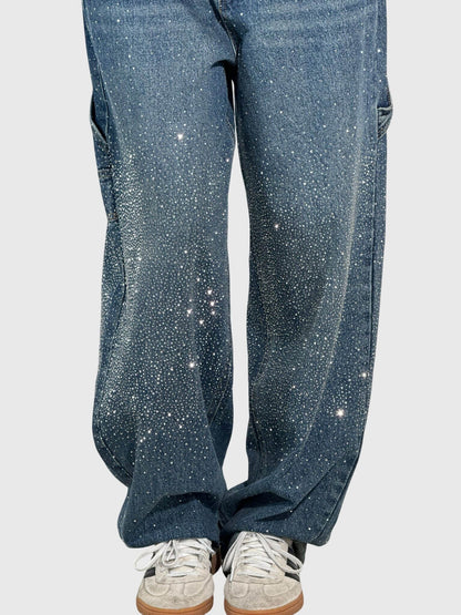 Relaxed Sparkle Detail Everyday Jeans