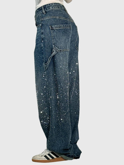 Relaxed Sparkle Detail Everyday Jeans