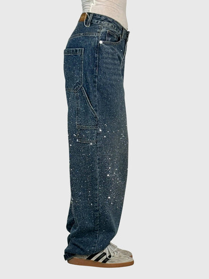 Relaxed Sparkle Detail Everyday Jeans