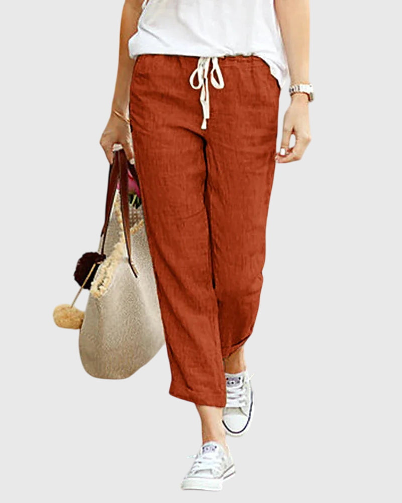 Relaxed Drawstring Everyday Casual Pants