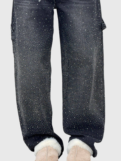 Relaxed Sparkle Detail Everyday Jeans