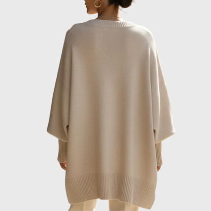 Relaxed Elegant Poncho-Style Sweater