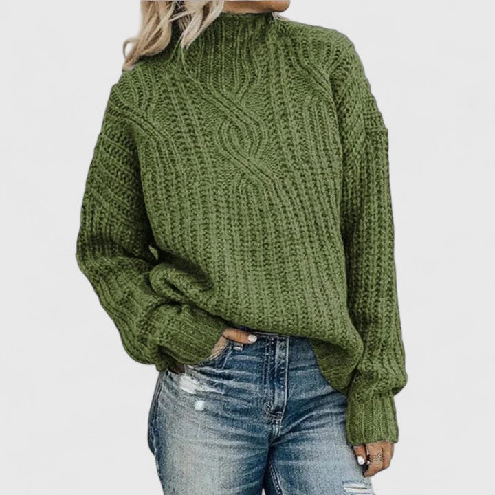 Cable Knit Relaxed Fit Sweater