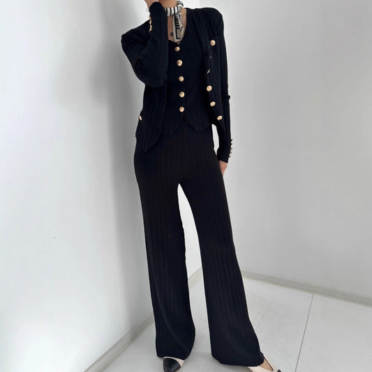 Three-Piece Ribbed Knit Styling Set