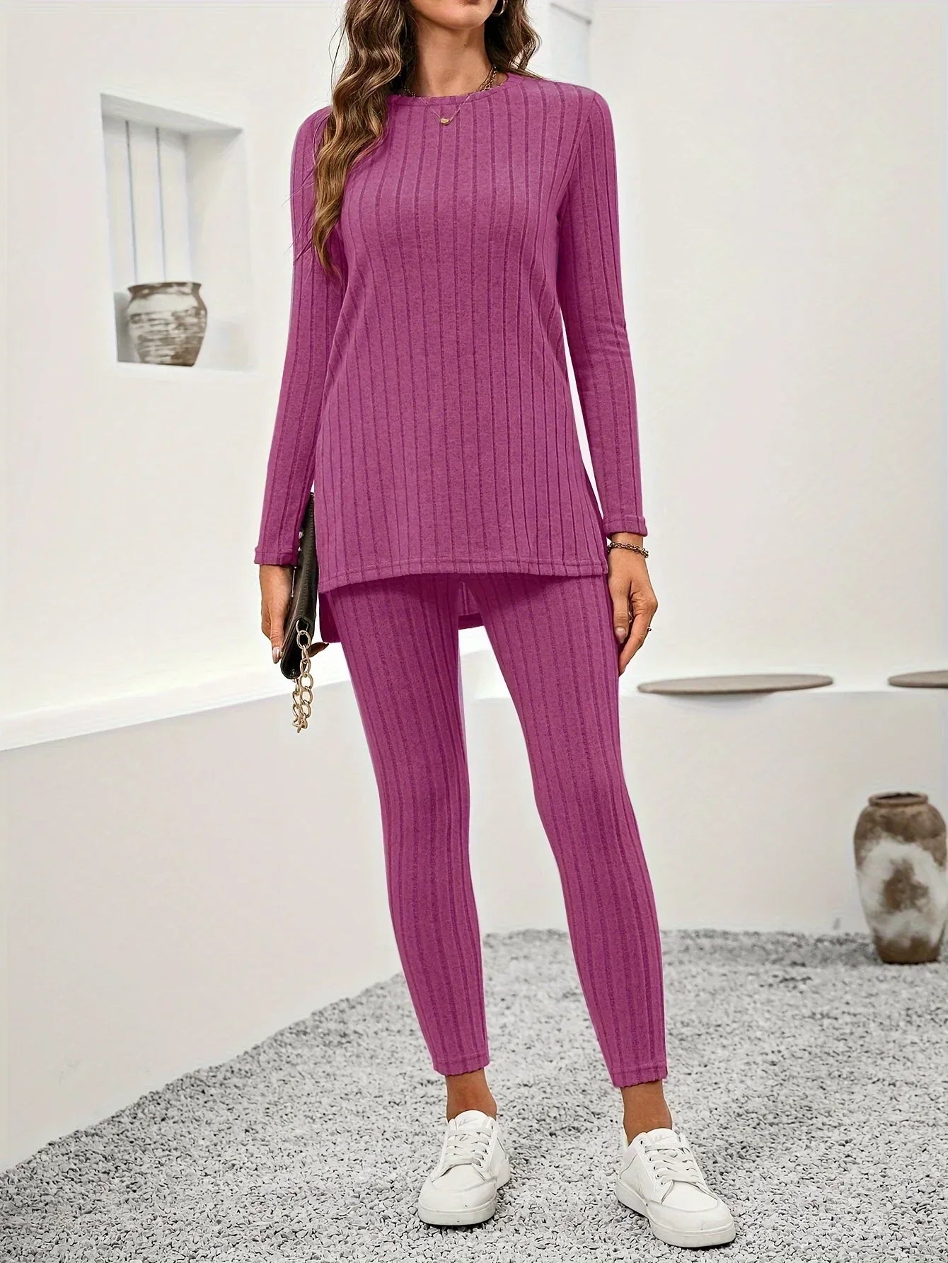 Ribbed Two-Piece Relaxed Set