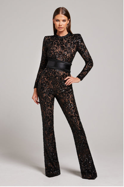 Lace Jumpsuit with Elegant Fit