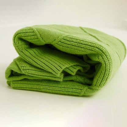 Textured Turtleneck Knit Sweater