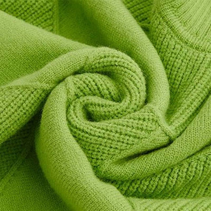 Textured Turtleneck Knit Sweater