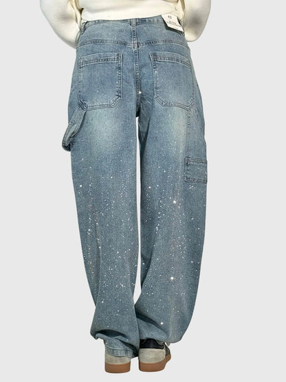 Relaxed Sparkle Detail Everyday Jeans