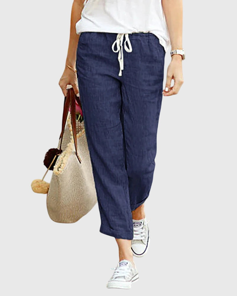 Relaxed Drawstring Everyday Casual Pants