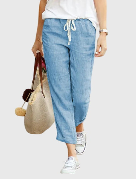 Relaxed Drawstring Everyday Casual Pants