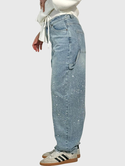 Relaxed Sparkle Detail Everyday Jeans